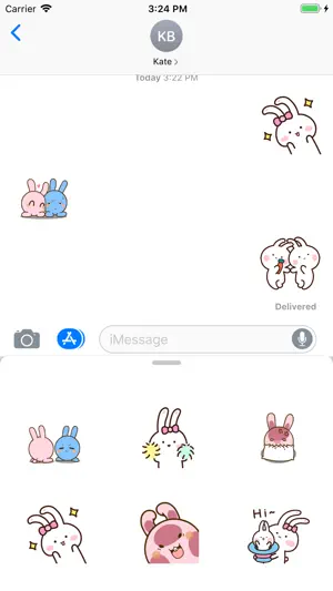 Animated Bunnies Stickers截图2