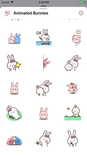 Animated Bunnies Stickers截图4
