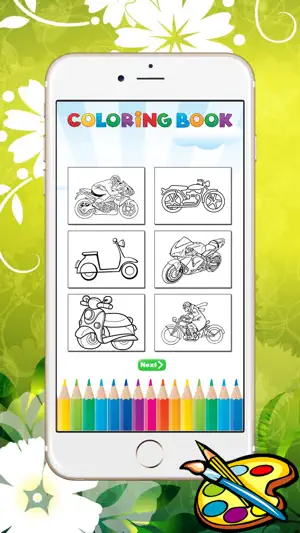 摩托车图画书为孩子 - 游戏绘画对于学习截图3