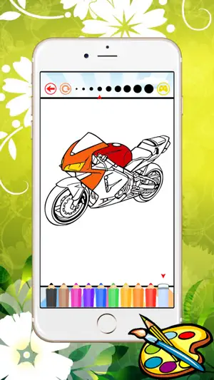 摩托车图画书为孩子 - 游戏绘画对于学习截图4