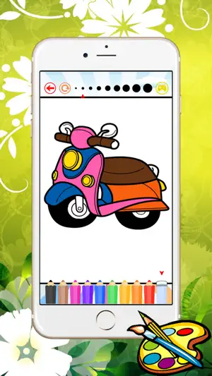 摩托车图画书为孩子 - 游戏绘画对于学习截图2