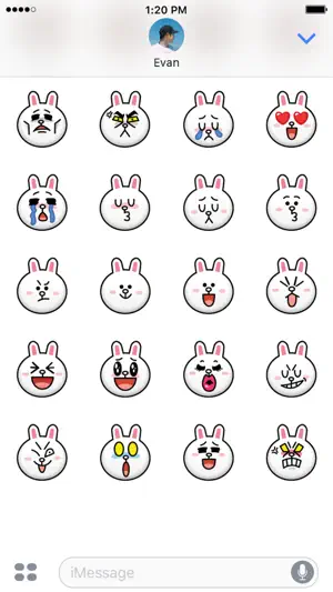 布朗熊和可妮兔 Emoji贴纸 - LINE FRIENDS截图5