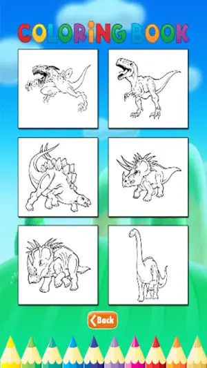 恐龍藝術著色書 - 孩子的活動截图5
