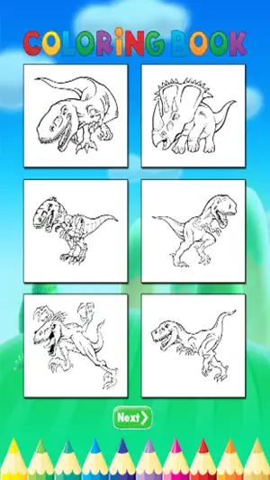 恐龍藝術著色書 - 孩子的活動截图3