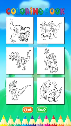 恐龍藝術著色書 - 孩子的活動截图4