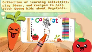Vegetable Coloring & Vocab - 蔬菜 画画涂色 和 词汇截图4