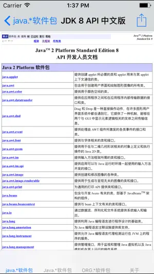 Java API 开发人员参考文档-中文版截图1