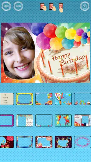 快乐 生日 照片 帧 编辑 和 创建 牌截图3