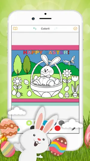 可爱 复活节 兔子 染色 书截图3